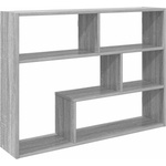 vidaXL Стенен рафт Монтиране на стена Сив Сонома 95 x 20 x 69, 5 см (8012145)