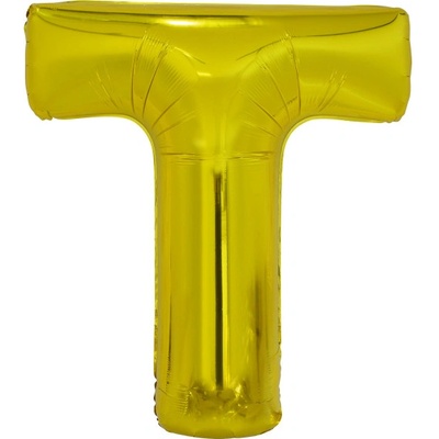 Amscan Písmeno T zlatý foliový balónek 86 cm