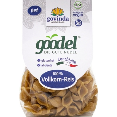 Govinda Био паста Goodel Conchiglie, пълнозърнест ориз - 250 г
