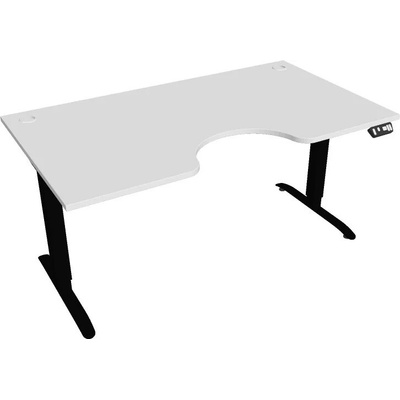 Hobis Office Pro psací stůl Motion MS ERGO 2 Šířka: 160 cm, Barva desky: bílá, Barva kovu: černá RAL 9005 Šířka 120-180 cm / 27 barevných variant