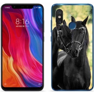 Pouzdro mmCase Gelové Xiaomi Mi 8 - dva černí koně