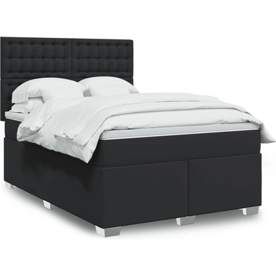 vidaXL 11461.3290728 Boxspring postel s matrací černá umělá kůže