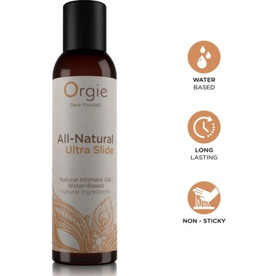 Orgie All Natural Ultra Slide Water Based Intimate Gel Natural Ingredients 150 ml