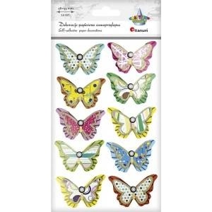 TITANUM 3D Butterflies Paper Stickers 10pcs