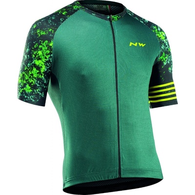 Northwave Blade krátký rukáv blk/green/lime