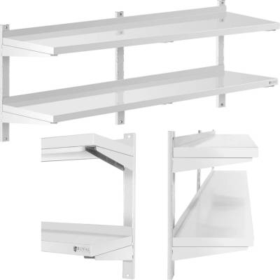 Royal Catering Nástěnná police - 2 police - 40 x 150 cm RCWR-1500.4