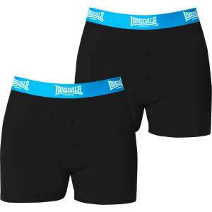 Lonsdale Мъжки боксерки Lonsdale 2 Pack Boxer Shorts Mens - Black/Brt Blue