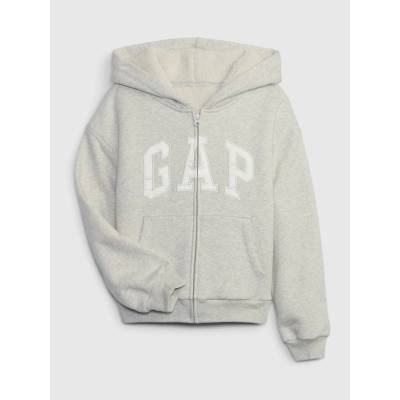 GAP detská zateplená mikina s logom Sivá