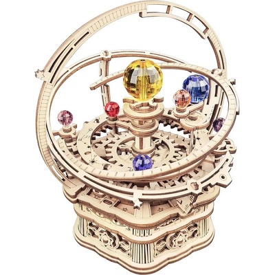 Robotime Дървен 3D пъзел Robo Time от 84 части - Механична музикална кутия - Звездна нощ (AMK51)