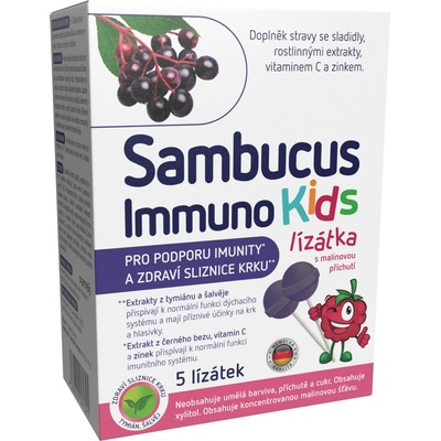 Sambucus Immuno Kids lízátka 5 ks