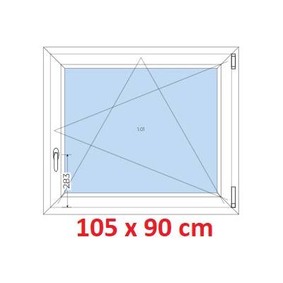 Soft Plastové okno 1050 x 900 mm otevíravé a sklopné Zlatý dub