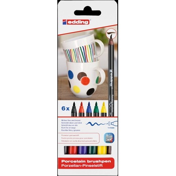 Popisovače na porcelán Edding 4200 6 ks základní barvy
