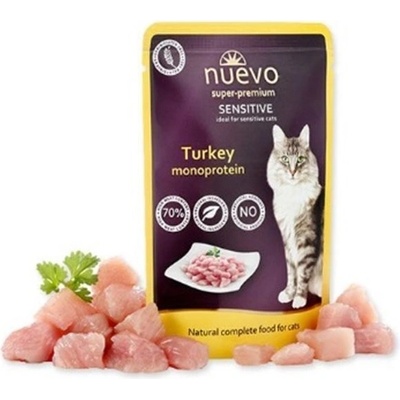 Nuevo Cat Adult Sensitive Mono Turkey 16 x 85 g
