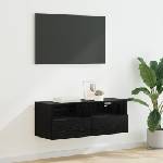 vidaXL TV стенен шкаф 80 x 30 x 30 см Черния дъб Инженерна дървесина (882932)