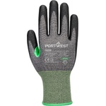 Portwest Ръкавици portwest cs cut c15 pu / Устойчиви на порязване, ниво c - Черни/Сиви xs (a638g8rxs)