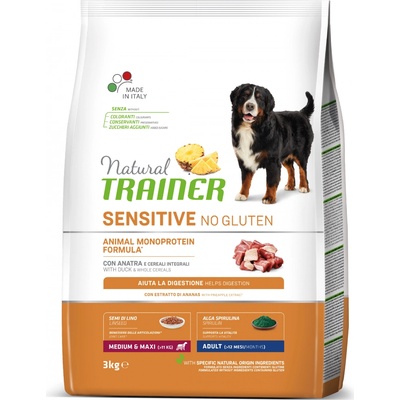Trainer Natural Sensitive No gluten Adult M/M kachna 3 kg