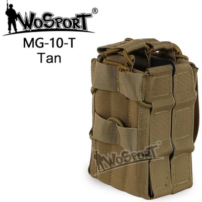 Wosport Double Molle na dva zásobníky M4 M16 otevřená písková