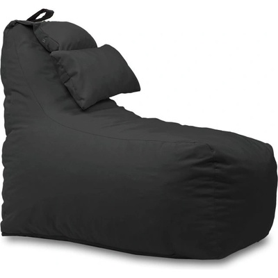 Pufrelax Пуф фотьойл и декортивна възглавница Mirraggio, за открито, Тъмно сив