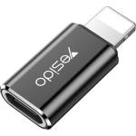 YESIDO Адаптер за Зареждане и Данни за iPhone, Yesido Lightning to USB-C, Черен (GS03)