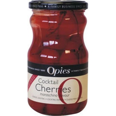 Opies Koktejlové třešně Red Marachino se stopkou 225 g – Zboží Dáma