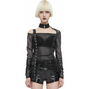 Devil fashion блуза за жени DEVIL FASHION - Women's Punk Stand Slash, с чокър - TT234