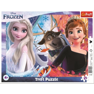 Trefl Пъзел в рамка Trefl от 25 части - Замръзналото Кралство 2: Анна и Елза (31430)