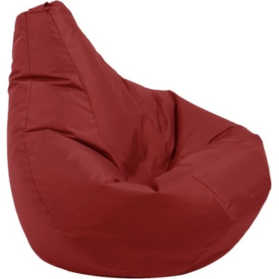 Pufrelax Пуф круша за деца 4-14 г. , 160л. , Nirvana Light - Teteron Red, За открито, Перящ се калъф, Пълнеж от Полистиролни перли (PUF-G-NL-TEX-RED)