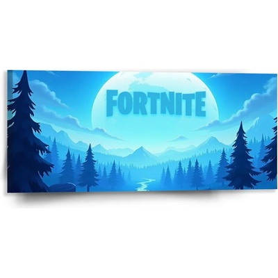 Sablio Obraz FORTNITE Modré údolie s mesiacom - 110x50 cm