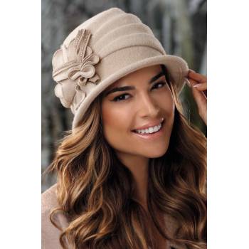 Krumlovanka elegantní dámský zimní klobouk W-0636/284 béžový