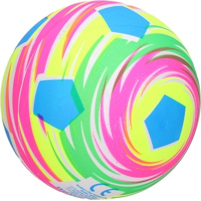 Míč guma nenafouknutý fotbal duha 22 cm