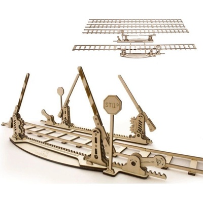 Ugears 3D puzzle Koleje se závorami 200 ks