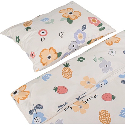 Takoy obliečky 135 x 100 cm kvety na béžovej Tia premium satén-HT-00882 100 x 135 cm 60 x 40 cm