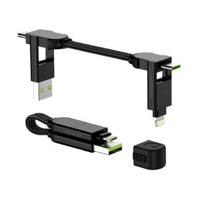 Rolling Square RS-X01WR inCharge X, magnetický 6v1, USB / USB-C / Lightning / MicroUSB / 100W, černý