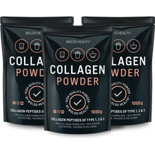 WoldoHealth Čistý 100% hovädzí kolagén balenie 3 x 1 kg