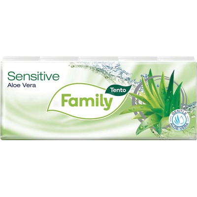 Tento hygienické vreckovky Family Aloe Vera 3-vrstvové 10 x 10 ks