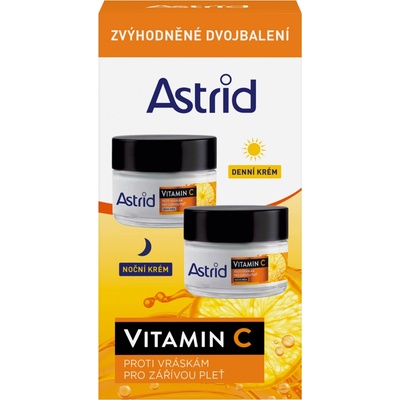 Astrid Vitamin C noční a denní krém 2 x 50 ml dárková sada