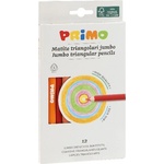 Primo Цветни моливи primo джъмбо триъгълни 12 броя 519maxitris12e (519maxitris12e)
