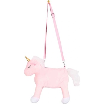 Robetoy Плюшена чанта Еднорог с регулируема дръжка и забавен 3d дизайн (rof33220)