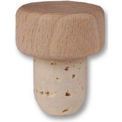 Korková zátka přírodní Griff s dřevěnou hlavou 35/15x30/19 – Zboží Dáma