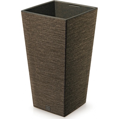PROSPERPLAST Kvetináč FURU SQUARE ECO WOOD 24cm kávový