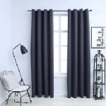 Pure Line Home Плътни завеси в цвят антрацит с метални халки, 2 бр. , 140 x 245 см - zalegloto - 68,06 лв