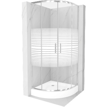 Mexen Rio 70x70 cm + tray round