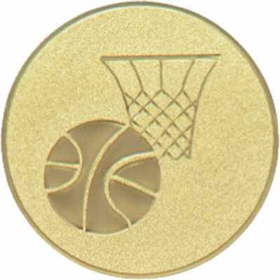 Emblém basketbal, pr. 50 mm zlato