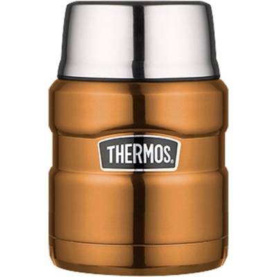 Thermos Termoska na jídlo se skládácí lžící a šálkem 470 ml Měděná