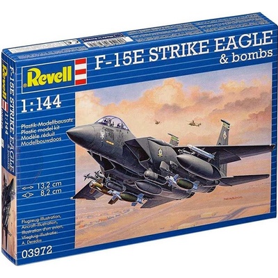 Revell Plastic modelky plane 03972 F 15E Strike Eagle & Bombs 1:144