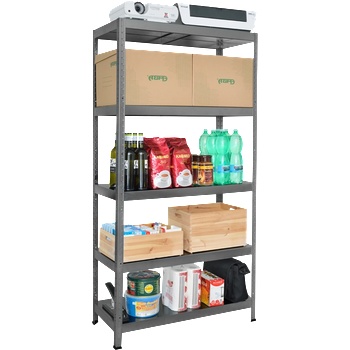 Carmen Метален стелаж HARD 180x90x40 см, до 90 кг на рафт - сив