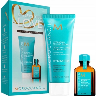 Moroccanoil Stylers You Love For Soft and Silky Styles - Stylingový krém 75 ml + arganový olej 15 ml Dárková sada