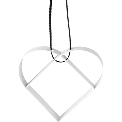 Stelton Коледна украса FIGURA 5 см, сърце, мек бял, неръждаема стомана, Stelton (SN106002)