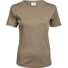 Silné bavlněné tričko Tee Jays Interlock Béžově hnědá