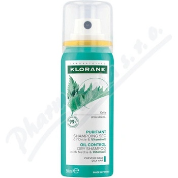 Klorane Kopřiva suchý šampon na mastné vlasy 50 ml
